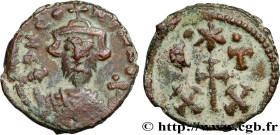 CONSTANS II
Type : Demi-follis 
Date : c 643-647 
Mint name / Town : Carthage 
Metal : copper 
Diameter : 17  mm
Orientation dies : 7  h.
Weight : 3,9...