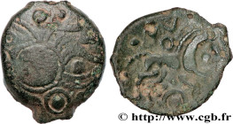 GALLIA - AULERCI EBUROVICES (Area of Évreux)
Type : Bronze au cheval 
Date : c.60-50 AC. 
Mint name / Town : Évreux (27) 
Metal : bronze 
Diameter : 1...