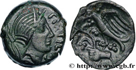 GALLIA - CARNUTES (Beauce area)
Type : Bronze PIXTILOS classe III à l’oiseau et à la main 
Date : c. 40-30 AC. 
Mint name / Town : Chartres (28) 
Meta...