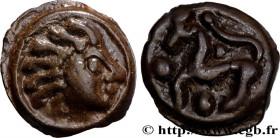 SENONES (Area of Sens)
Type : Potin à la tête “d’indien” 
Date : c. avant 52 AC. 
Mint name / Town : Sens (89) 
Metal : potin 
Diameter : 18  mm
Orien...