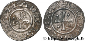 CHARLES II LE CHAUVE / THE BALD
Type : Denier 
Date : c. 864-875 
Date : s.m. 
Mint name / Town : Verdun 
Metal : silver 
Diameter : 19  mm
Orientatio...
