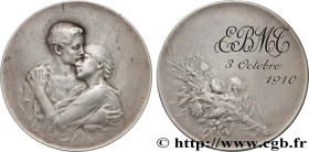 LOVE AND MARRIAGE
Type : Médaille de mariage 
Date : 1910 
Metal : silver 
Millesimal fineness : 950  ‰
Diameter : 41,5  mm
Engraver : VERNON (de) Fré...