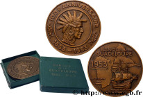 IV REPUBLIC
Type : Médaille, Centenaire de la Banque de la Guadeloupe 
Date : 1953 
Mint name / Town : Paris 
Metal : bronze 
Diameter : 58,5  mm
Engr...