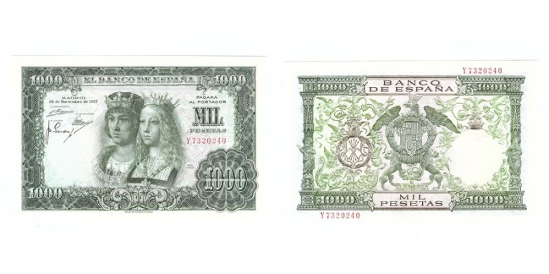 1000 Pesetas. 29 Noviembre 1957. Serie Y. ED.D70A. SC