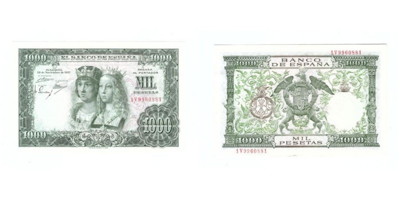 1000 Pesetas. 29 Noviembre 1957. Serie 1V. ED.D70A. SC