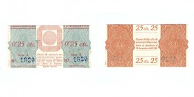25 Céntimos. Esparraguera (Barcelona), C.M. Error 0,25 Cts. en anv. Septiembre 1937. SC