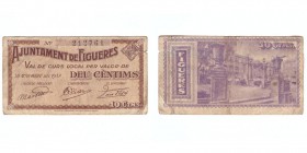 10 Céntimos. Figueres (Gerona), Ay. 30 Noviembre 1937. MBC-