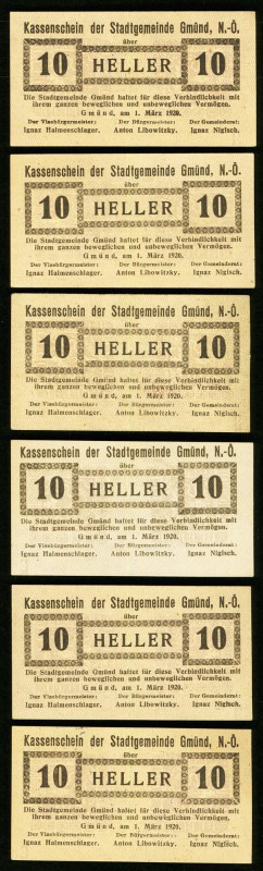Austria 50; 20; 10 Heller Group Lot of 21 Examples Very Fine-Uncirculated. 

HID...