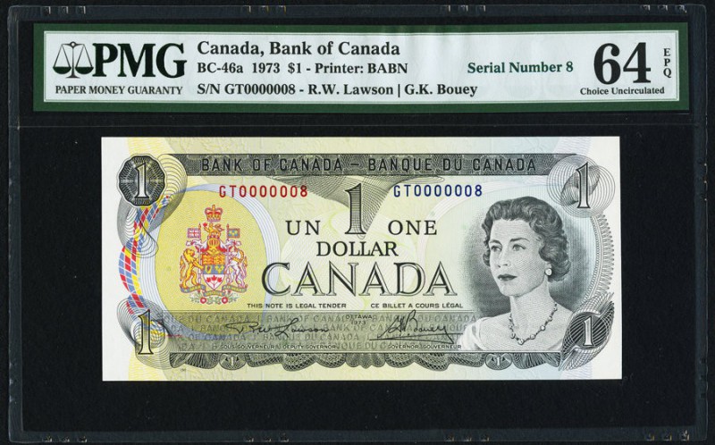 Canada Bank of Canada $1 1973 BC-46a PMG Choice Uncirculated 64 EPQ. 

HID098012...