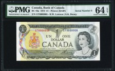 Canada Bank of Canada $1 1973 BC-46a PMG Choice Uncirculated 64 EPQ. 

HID09801242017