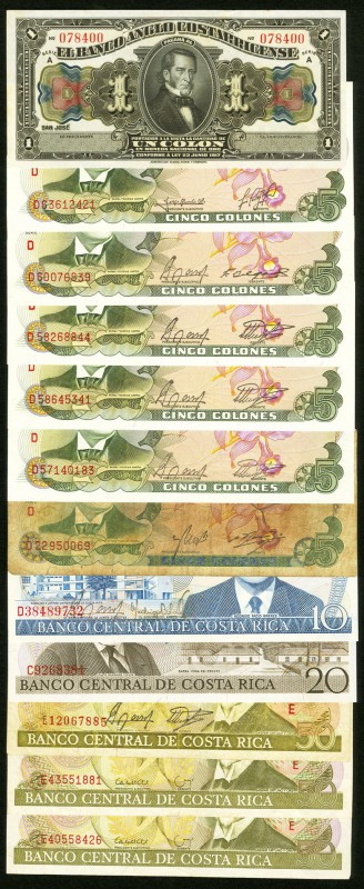 Two Dozen Notes from Costa Rica. Fine to Crisp Uncirculated. 

HID09801242017