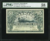 Denmark Nationalbank 50 Kronor 1942 Pick 32d PMG Choice About Unc 58. 

HID09801242017
