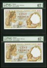France Banque de France 100 Francs 1939-42 Pick 94 Two Consecutive Examples PMG Superb Gem Unc 67 EPQ. 

HID09801242017