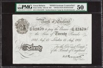Great Britain Bank of England 20 Pounds 15.8.1935 Pick 337Ba "Operation Bernhard" PMG About Uncirculated 50. 

HID09801242017