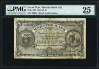Isle Of Man Martins Bank Limited 1 Pound 1.10.1938 Pick 18b PMG Very Fine 25. Annotations; stamp ink.

HID09801242017