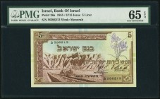 Israel Bank of Israel 5 Lirot 1955 Pick 26a PMG Gem Uncirculated 65 EPQ. 

HID09801242017