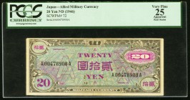 Japan Allied Military Currency 20 Yen ND (1946) Pick 72 PCGS Apparent Very Fine 25. Rust stains.

HID09801242017