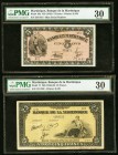 Martinique Banque de la Martinique 5; 25 Francs ND (1942); ND (1943-45) Pick 16b; 17 Two Examples PMG Very Fine 30. 

HID09801242017