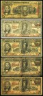 Mexico Londres y Mexico 10 Pesos; 20 Pesos Counterfeit; 20 Pesos (3) 1899-1913 M272f; M273 Counterfeit; M273j; M273k; M273g Five Examples Very Good-Fi...