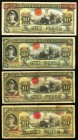 Mexico Banco Nacional de Mexico 10 Pesos 1902-06 M299i; M299j; M299n; M299o Four Examples Fine-Very Fine. 

HID09801242017