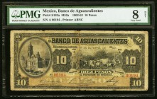 Mexico Banco De Aguascalientes 10 Pesos 1.10.1902 Pick S102a M52a PMG Very Good 8 Net. Severed; reattached and repaired.

HID09801242017