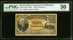 Mexico Banco Comercial de Chihuahua 50 Centavos 1889 Pick S125a M81a PMG Very Fine 30. 

HID09801242017