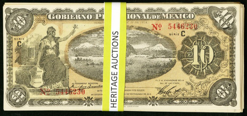 Mexico Gobierno Provisional de Mexico 10 Pesos 20.10.1914 Pick S704, Group of 57...