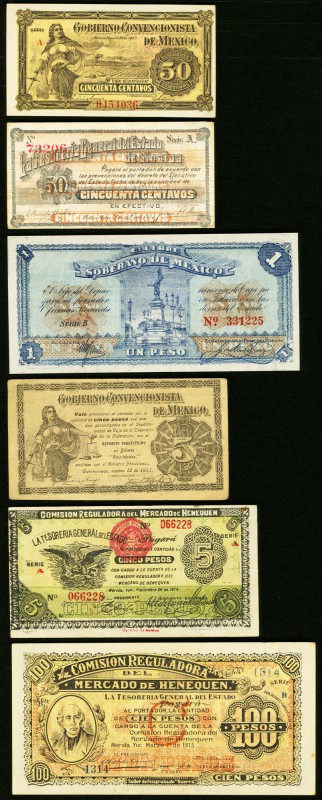 Mexico Group Lot of 6 Various Examples Very Fine-About Uncirculated. 

HID098012...