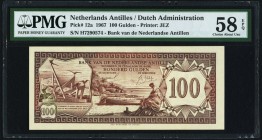 Netherlands Antilles Bank van de Nederlandse Antillen 100 Gulden 28.8.1967 Pick 12a PMG Choice About Unc 58 EPQ. 

HID09801242017