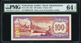 Netherlands Antilles Bank van de Nederlandse Antillen 100 Gulden 9.12.1981 Pick 19b PMG Choice Uncirculated 64 EPQ. 

HID09801242017