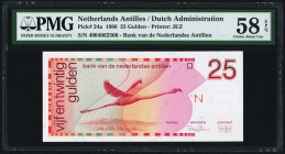 Netherlands Antilles Bank van de Nederlandse Antillen 25 gulden 31.3.1986 Pick 24a PMG Choice About Unc 58 EPQ. 

HID09801242017