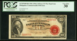 Philippines Treasury Certificate 10 Pesos 1936 (1944) Pick 84b PCGS Very Fine 30. 

HID09801242017