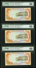 South Vietnam National Bank of Viet Nam 500 Dong ND (1972) Pick 33a Three Consecutive Examples PMG Gem Uncirculated 66 EPQ. 

HID09801242017