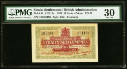 Straits Settlements Government of Straits Settlements 10 Cents 14.10.1919 Pick 8b PMG Very Fine 30. 

HID09801242017