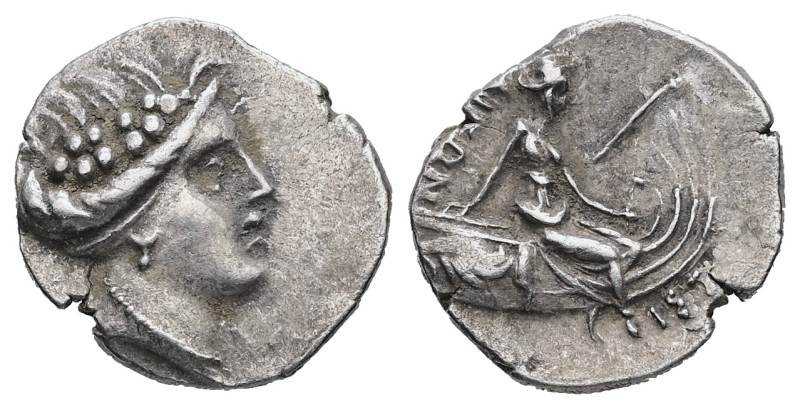 Euboia, Histiaia. AR Tetrobol, 1.51 g 14.45 mm. 3rd-2nd centuries BC.
Obv: Wreat...