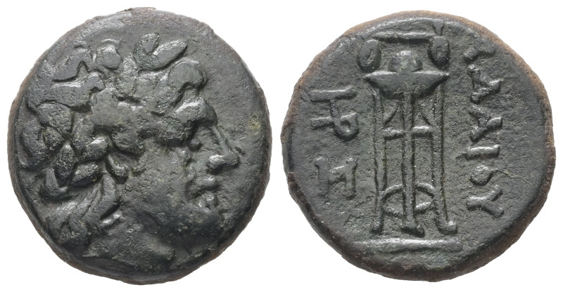 Kings of Thrace, Adaios. Ae, 6.94 g 20.60 mm. Circa 275-225 BC. Kypsela.
Obv: La...