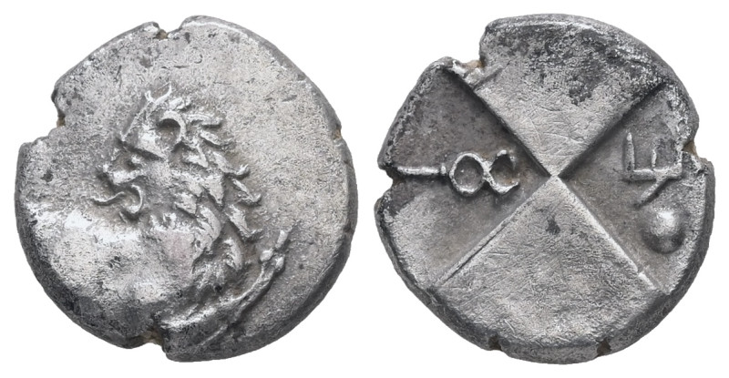 Thrace, Chersonesos. AR Hemidrachm, 2.04 g 13.46 mm. Circa 386-338 BC.
Obv: Fore...