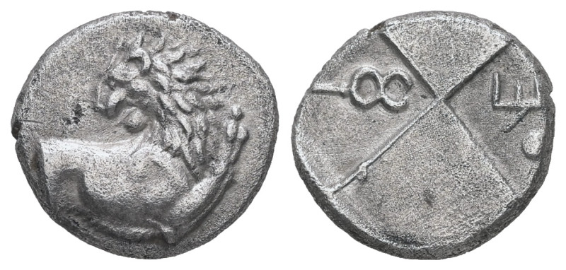 Thrace, Chersonesos. AR Hemidrachm, 2.29 g 13.48 mm. Circa 386-338 BC.
Obv: Fore...