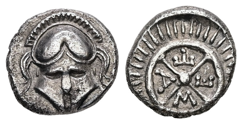 Thrace, Mesambria. AR, Diobol. 1.23 g. - 10.54 mm. ca. 4th century BC.
Obv.: Cre...