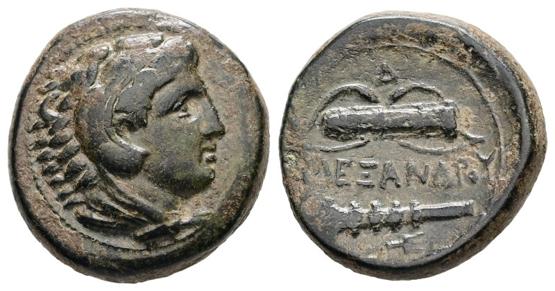 Kings of Macedon, Alexander III 'the Great'. Ae, 6.80 g 19.15 mm. 336-323 BC. Un...