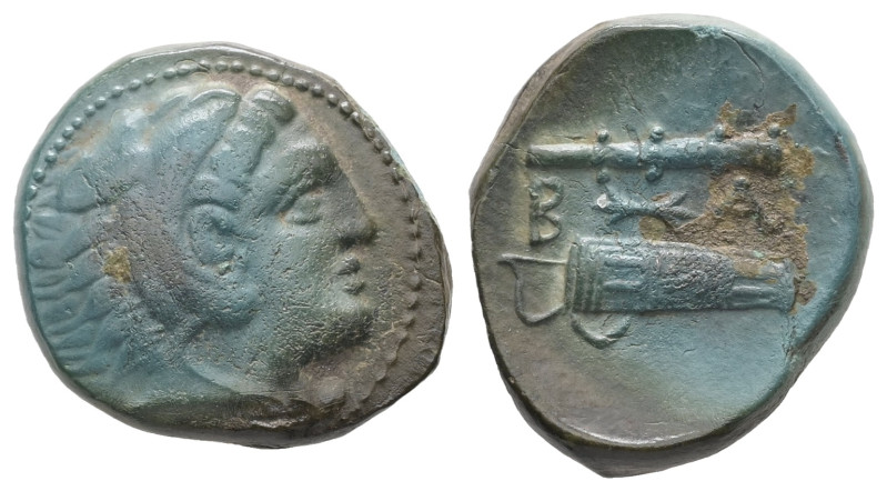 Kings of Macedon, Alexander III 'the Great'. Ae, 4.89 g 18.77 mm. 336-323 BC. Un...