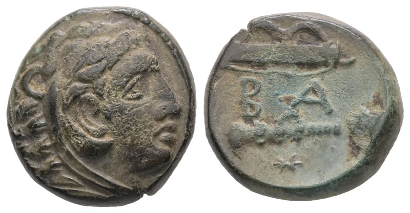 Kings of Macedon, Alexander III 'the Great'. Ae, 5.19 g 17.15 mm. 336-323 BC. Un...