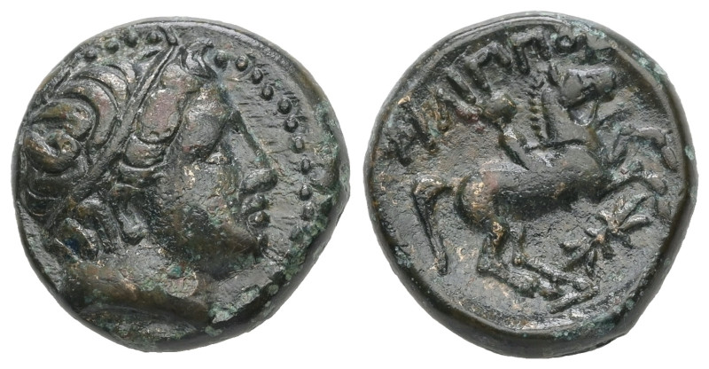 Kings Of Macedon. Philip II. Ae, 6.05 g 17.07 mm. 359-336 BC. Uncertain mint in ...