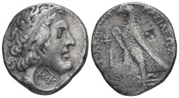 Ptolemaic Kings of Egypt. Ptolemy II Philadelphos. AR Tetradrachm, 13.85 g. - 25.71 mm. circa 285-260 BC. Tyre mint.
Obv.: Diademed head of Ptolemy I ...