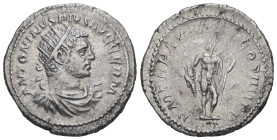 Caracalla, AD 198-217. AR, Antoninianus. 3.82 g. 22.75 mm. Rome.
Obv: ANTONINVS PIVS AVG GERM. Bust of Caracalla, radiate, draped, cuirassed, right.
R...