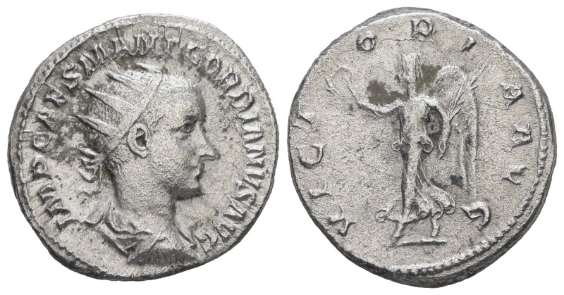 Gordian III, AD 238-244. AR, Antoninianus. 4.11 g. 20.86 mm. Rome.
Obv: IMP CAES...