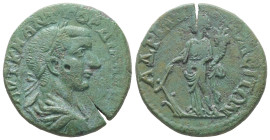 Thrace, Hadrianopolis. Gordian III, AD 238-244. AE. 8.96 g. 26.02 mm.
Obv: AYT K M ANT ΓOΡΔIANOC AYΓ. Laureate, draped, cuirassed bust of Gordian, rig...