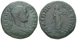 Thrace, Philippopolis. Geta, AD 209–211. AE. 15.42 g. 28.65 mm.
Obv.: ΑVΤ Κ Π ϹΕΠΤΙ ΓΕΤΑϹ. Laureate bust of Geta, right, wearing cuirass and paludamen...