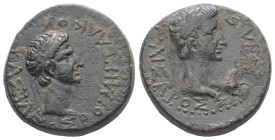 Kings of Thrace, Rhoemetalkes I, c. 11 BC–AD 12. AE. 7.74 g. 21.38 mm.
Obv.: ΒΑΣΙΛΕΩΣ ΡΟΙΜΗΤΑΛΚΟΥ. Diademed head of Rhoemetalces, right.
Rev.: ΚΑΙΣΑΡΟ...