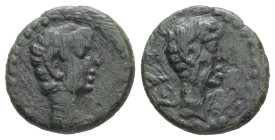 Mysia, Kyzikos. Augustus, 27 BC-AD 14. AE. 1.68 g. 14.22 mm.
Obv: ΚΥΖΙ. Bare head, right.
Rev: Bare head, right.
Ref: RPC 2246.
Fine.
The attribution ...